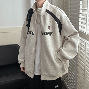 现货新款刺绣立领夹克外套男潮牌时尚休闲上衣A351-AW2518-P110图片