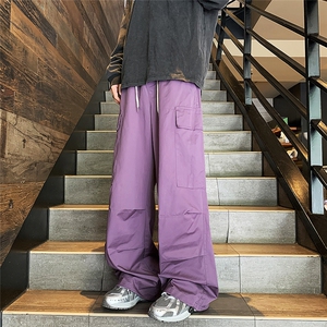 直筒原宿时尚潮牌潮运动裤男休闲裤青春流行图片