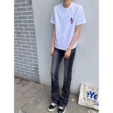 2025新款美式潮牌字母印花短袖T恤男款夏季ins潮牌宽松休闲上衣，男装T恤，四季星座505