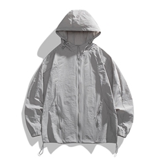 夏季中性风高品质50D尼龙皱时尚纯色防晒衣DSA157B-F7731-P55，男装防晒衣，电商A157B