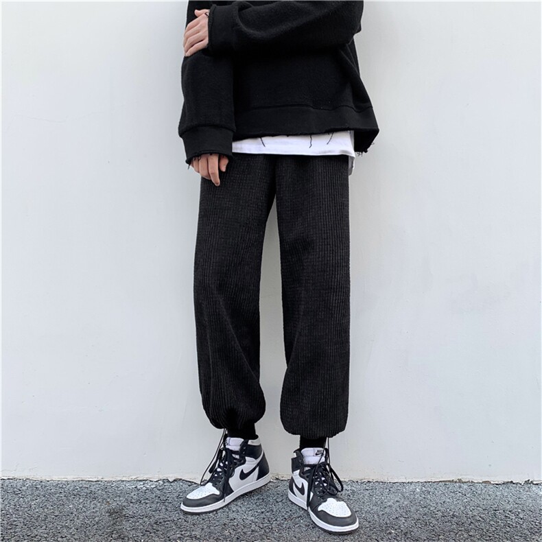 春秋时尚休闲裤男修身潮牌宽松长裤韩版潮青年裤子A161-G313-P35图片