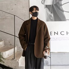 黑色痞帅高级感休闲西装外套男士慵懒风春秋季韩版cleanfit西服，男装西服套装，星座506A