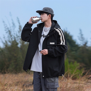 春季新款现货港风三防冲锋衣宽松夹克男外套DSA157B-JK177-P80图片