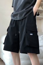 8XL-M特大码冰丝短裤男五分裤褶皱休闲裤工装中裤DK1504P45控68，男装休闲裤，电商D206-1