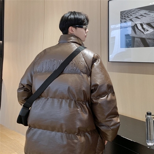 港风鳄鱼纹钢印字母设计棉衣男MY77093P120控168 抖音控198图片
