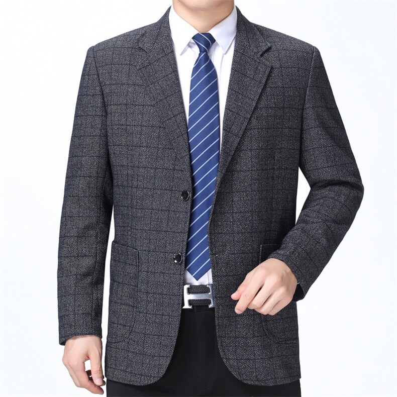 2023秋季新款中年男士西服男装中年小西装外套休闲商务单西,男装西服,电商B212（原钱塘6029）