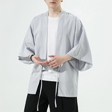 风夏季冰丝垂感宽松七分袖防晒服男半袖风衣222特p25，男装防晒衣，星座815（原A203）