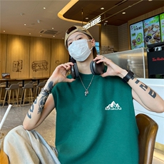 华夫格背心直播高品质重磅220克山印花HB7143-P25控38，男装背心/马甲，星座508（原C305）