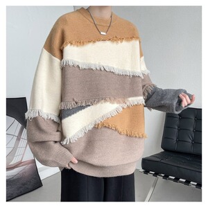 男流苏软糯针织衫毛衣加肥大码宽松设计感秋冬百搭线衣MY603 P53,男装针织衫/毛衣,星座1013-5