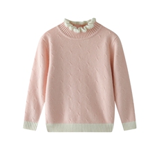 羊绒儿童毛衣女童秋冬新款高领加厚保暖针织衫宝宝洋气打底衫，童装毛衣，宛庄羊绒