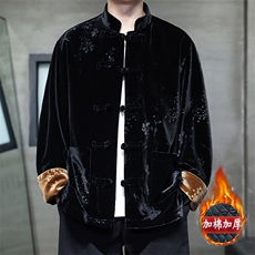 现货风新中式棉衣情侣大码棉袄丝绒压花棉服MY9911-P110控198，男装棉衣，电商A021