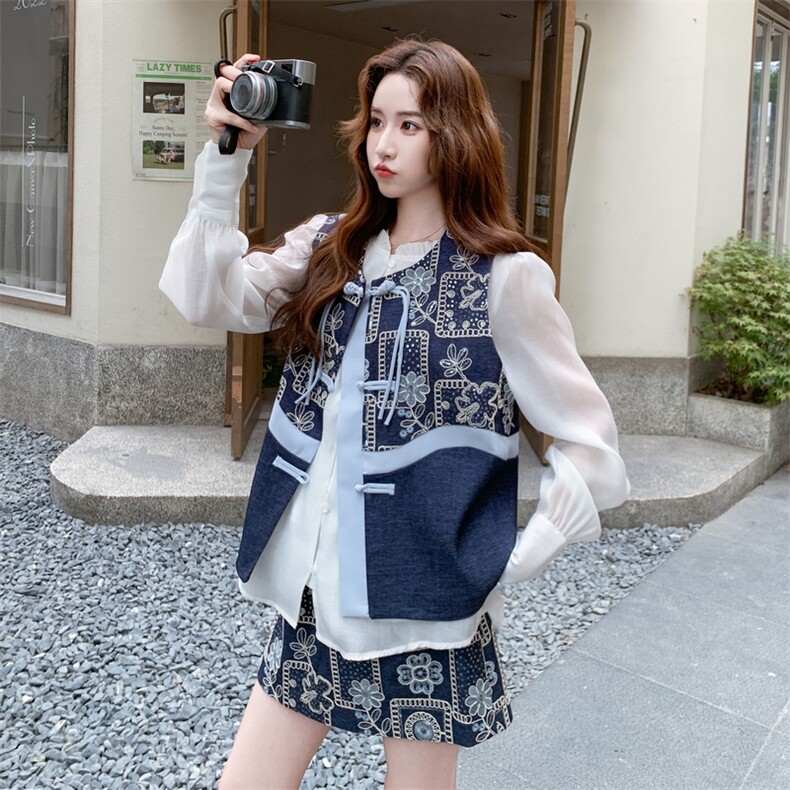 26春装现货新中式高工艺面料三件套2C032392P175K248,女装套装/套裙,2C032