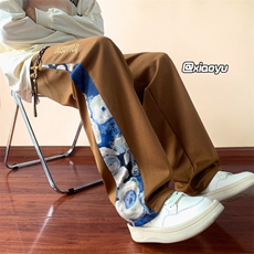 XZ616早秋季新款风刺绣拼接休闲裤TY914M-5XLP45控58，男装休闲裤，星座512A（原616）