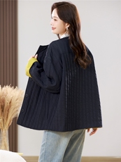 2025秋冬新款连帽棉衣外套直筒型百搭，女装短外套，小林双子