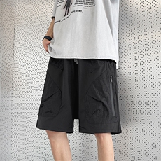 机能工装短裤男夏季速干五分运动裤子日系潮牌痞帅中裤DK0224-P38，男装休闲裤，星座308B-1