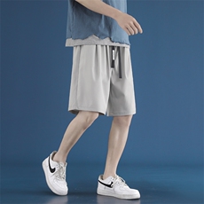 2022潮牌宽松简约冰丝短裤男潮流大码外穿五分裤DK515-特批20，男装休闲裤，星座718-1