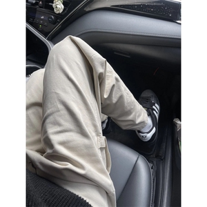 美式直筒宽松休闲裤男纯色多口袋设计感阔腿裤机能风KZD43-P45图片
