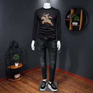 2021秋冬新款男士套头卫衣 QT711 3032 P115 M-6XL 假模图片