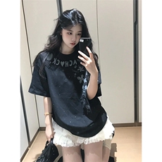 万针全刺绣工艺抖音得物高品质260克重磅纯棉双纱美式高街短袖T恤，男装T恤，电商A486-1