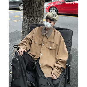 706-1-JK2323-P118 秋季美式复古工装夹克男士做旧宽松外套图片