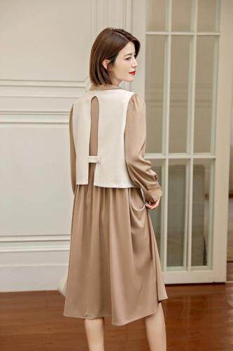 现货秋季连衣裙两件套，女装连衣裙，依美依缘