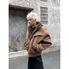 网图美潮大毛领纯棉座山雕boxy棉服外套W1930/特P120，男装棉衣，电商B350