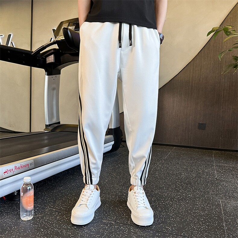 束脚裤长裤青年春秋潮牌男生痞帅炸街修身运动休闲裤CK19P75控99,男装休闲裤,电商B413