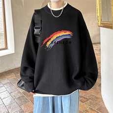 控78假两件毛衣男大码加绒针织衫男毛线衣M80064-P55加绒P70，男装针织衫/毛衣，电商A040