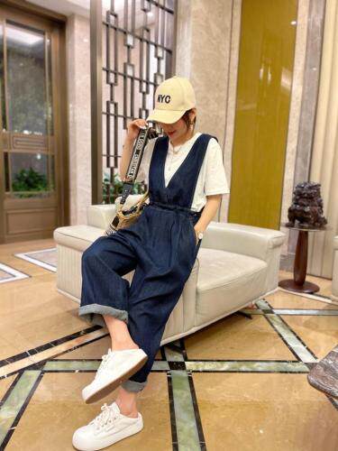 牛仔背带裤，女装，跳跳谷