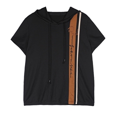 2024夏款大码女装拼接连帽上衣218款，女装大码女装，秋牧寒烟