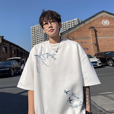 量大优供视频重磅麂皮绒短袖T恤男JPDX208-特P19，男装T恤，电商B367