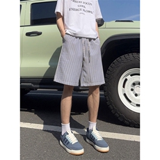 B221美式ins高街暗黑条纹短裤五分裤LK25471-特P18控38，男装牛仔裤，电商B221