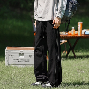 山系防泼水防风软料登山冲锋裤男春秋直筒阔腿运动休闲裤KZ067P50图片