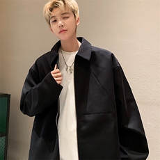 外套男高级感体制内穿搭行政夹克秋冬新款黑色棒球服W6021-P52，男装夹克，星座412-2