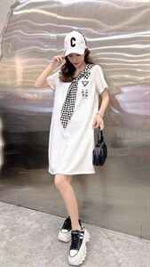 夏季新款小玩偶时尚连衣裙,女装连衣裙,蕃米莉