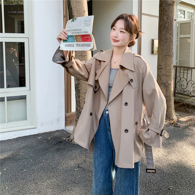 【新款2026春】英伦风韩系风衣088-9823P165K268,女装风衣,2C088