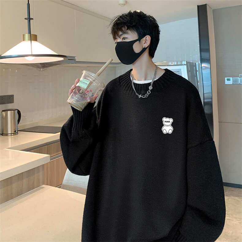 半高领毛衣男士大码针织衫男毛线衣男M18292-P45加绒款-P65,男装针织衫/毛衣,电商A040