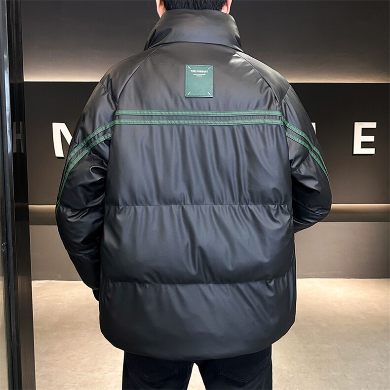 店主风冬季潮流立领PU皮羽绒服男保暖外套已备货B338-315-P185,男装羽绒服,电商B338