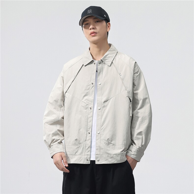 2025款时尚有型双面穿翻领休闲夹克F0951-P105控199,男装夹克,电商D215
