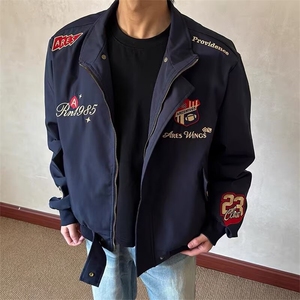 1506/QE310/P71春秋痞帅外套男ins高街潮牌港风韩版潮流宽松夹克