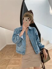 22001# 欧韩风水钻铆钉工艺牛仔外套，其它，锋味