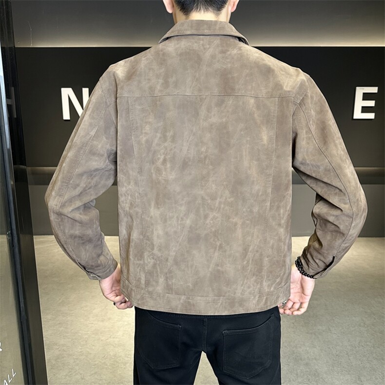 JK506-P1052025秋季新款时尚立领夹克百搭休闲潮流青年外套皮衣,男装皮衣,星座507A（原星座306B-2）