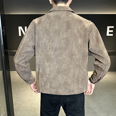 JK506-P1052025秋季新款时尚立领夹克百搭休闲潮流青年外套皮衣，男装皮衣，星座507A（原星座306B-2）
