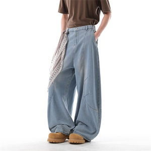 903-AK074-特P60   【S-3XL】   复古弯刀泡泡球牛仔裤1图片