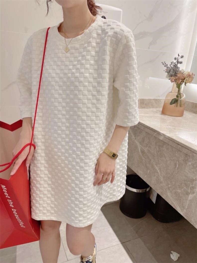 百搭休闲中长款T恤，女装T恤，麦缇诺