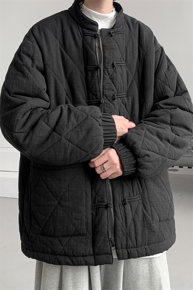 8XL-M特大码风男棉衣加厚唐装男中式棉服立领棉服MY1701P120,男装棉衣,电商D206-1