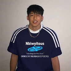 夏季美式高街重磅纯棉三条杠织带撞色男女短袖T恤ZD391-特P30，男装T恤，电商A486
