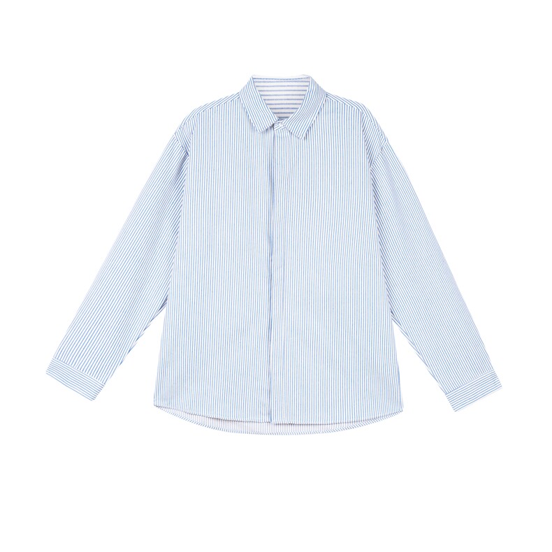 美式ins高街暗黑宽松条纹长袖衬衫SY2540-S-3XL-特P35,男装衬衫,星座417-1（原电商B245）