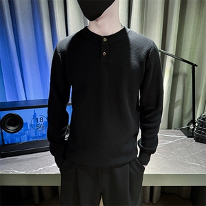 秋冬新款毛衣男套头亨利领针织衫            A368-M815-P68图片