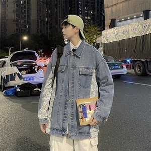 大货 2024秋季情侣牛仔夹克港风男士大码宽松外套 JK814-P65图片